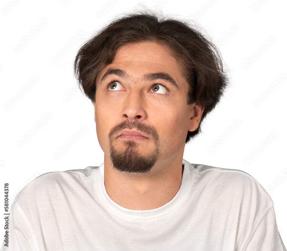 Portrait of a Man Looking Up Portrait of a Man Looking Up