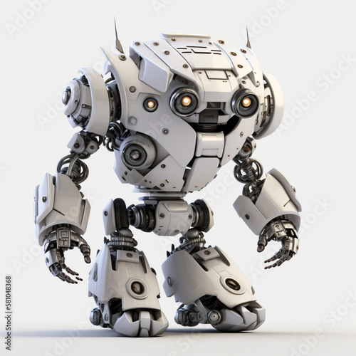 Robot transformer on isolated background , Generative AI