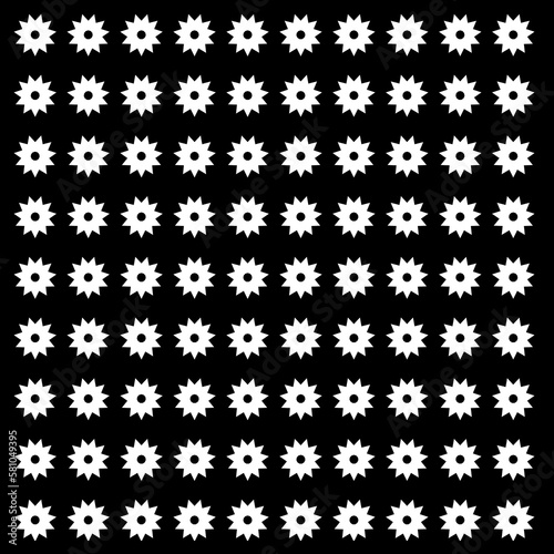 seamless pattern with flowers on black background 