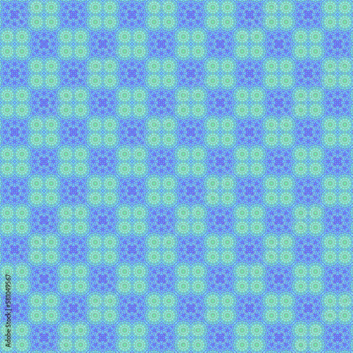 seamless pattern with geometric flowers