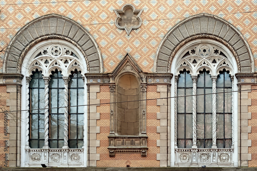 Windows of the old building in Odesa Ukraine Windows of the old building in Odesa Ukraine
