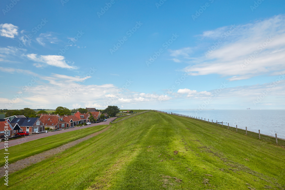 Ταπετσαρία The small Frisian village of Moddergat at the Wadden Sea in The Netherlands