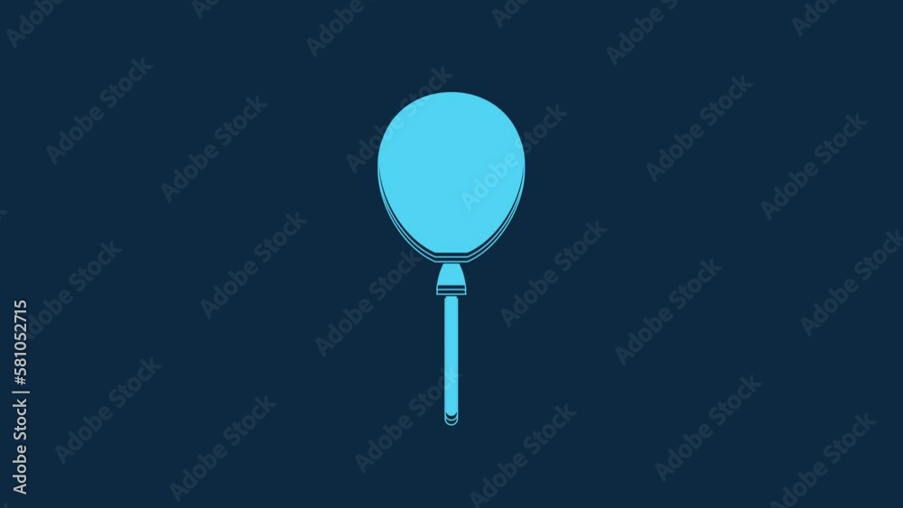 Blue Balloons with ribbon icon isolated on blue background. Happy Easter. 4K Video motion graphic animation Blue Balloons with ribbon icon isolated on blue background. Happy Easter. 4K Video motion graphic animation