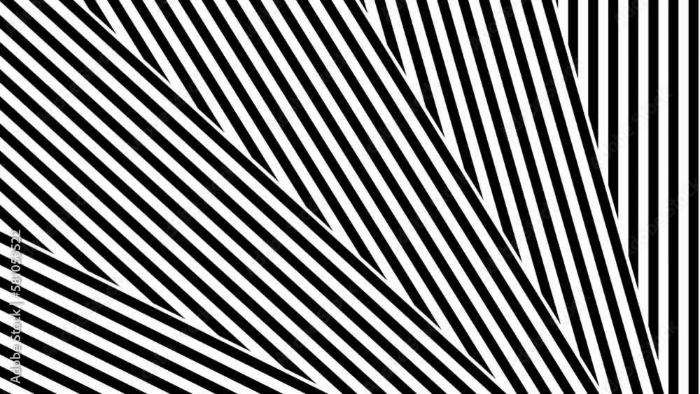 Abstract background with black and white stripes.Seamless loop video. Abstract background with black and white stripes.Seamless loop video.