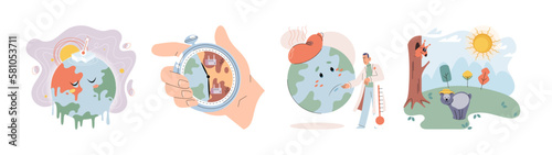 Climate change weather global greenhouse warming risks metaphor concept. Save planet. Compared planet with renewable eco resources consumption global warmings burning alternative. Environment Day