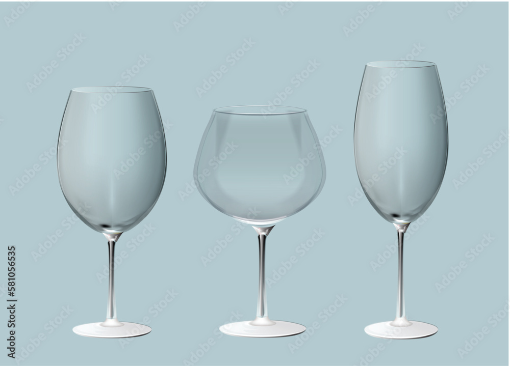 Glasses of champagne Vector, Wine glasses illustration Glasses of champagne Vector, Wine glasses illustration