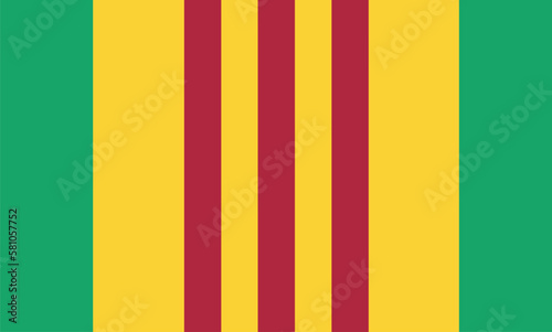 Vietnam Campaign Ribbon Flag. Vietnam Veterans Day. General commemoration in the Armed Forces. The service ribbon. EPS10 vector.