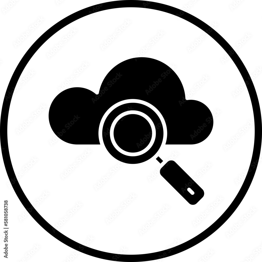 Vector Design Cloud Search Icon Style Vector Design Cloud Search Icon Style