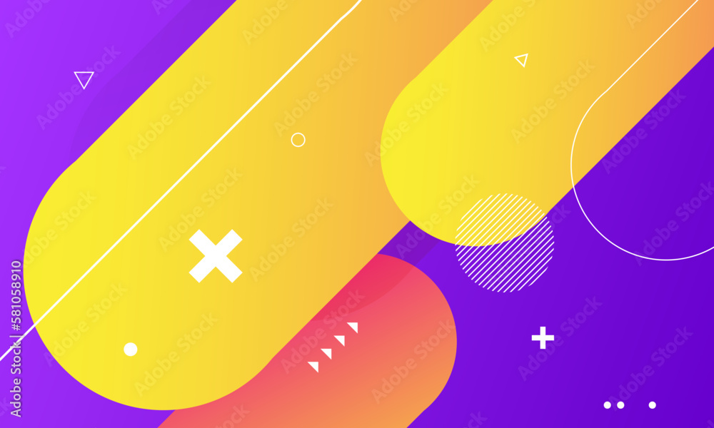 Abstract yellow and purple geometric background. Vector illustration