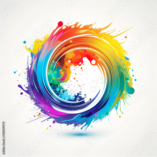 abstract logo design with rainbow pride concept , generate with AI