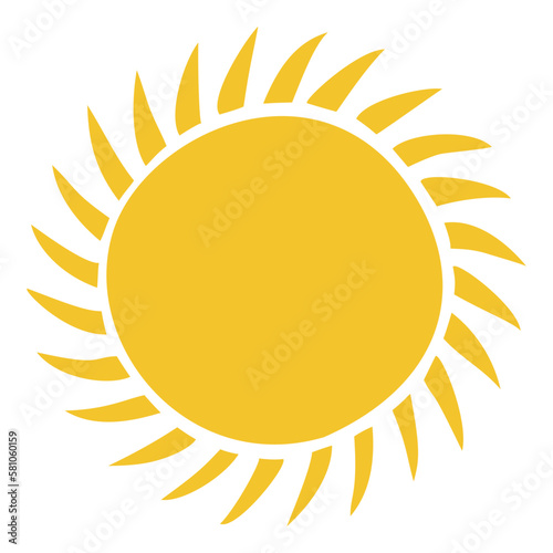 Obraz na płótnie Sun icon clipart. Vector illustration flat design. w salonie