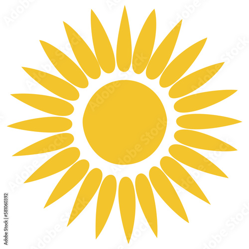 Obraz na płótnie Sun icon clipart. Vector illustration flat design. w salonie