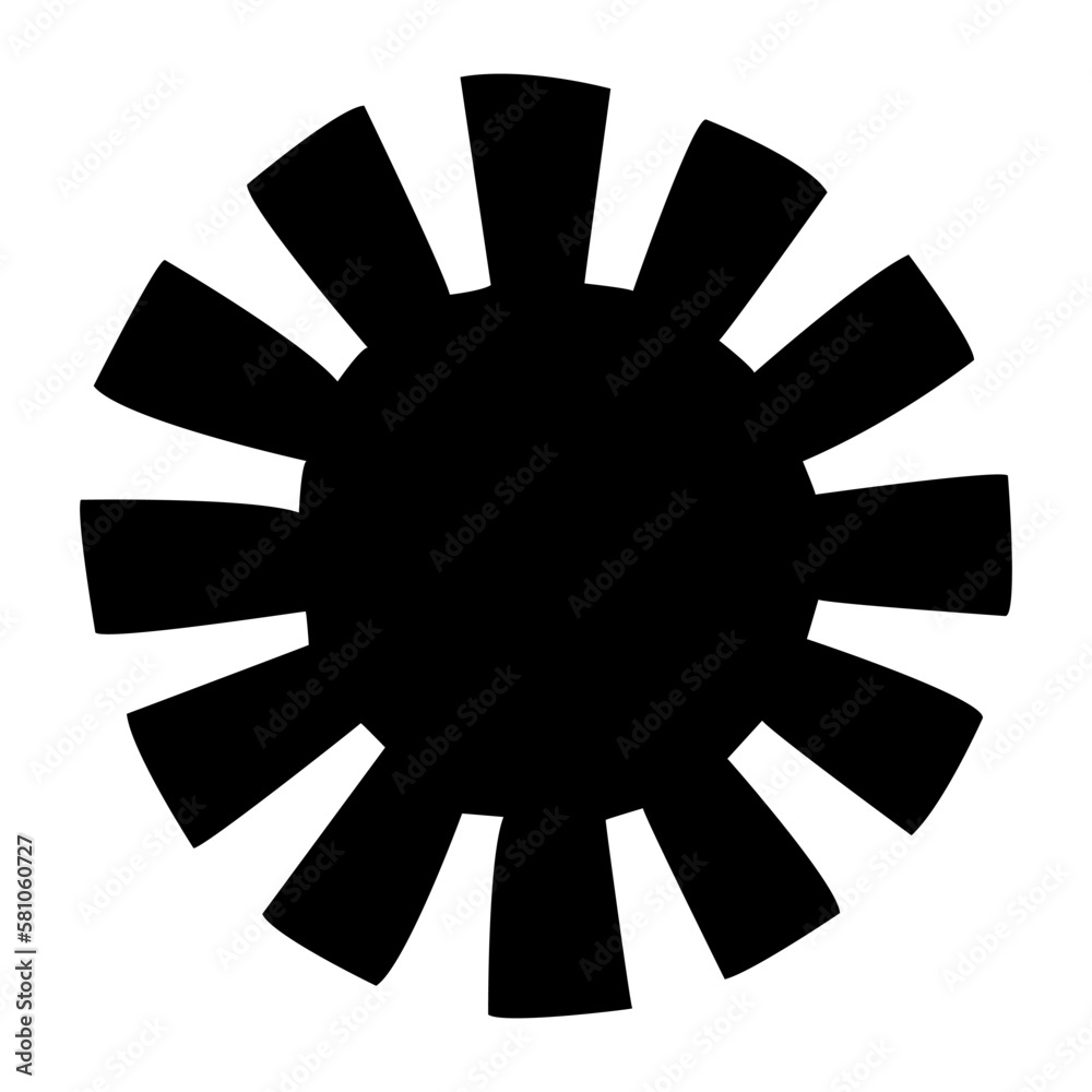 Sun icon clipart. Vector illustration flat design.