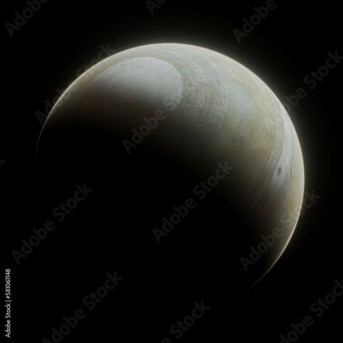 3D illustration of an exoplanet.
