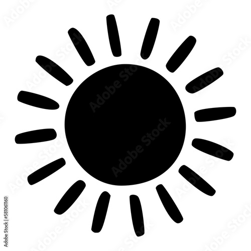 Obraz na płótnie Sun icon clipart. Vector illustration flat design. w salonie