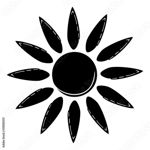Obraz na płótnie Sun icon clipart. Vector illustration flat design. w salonie