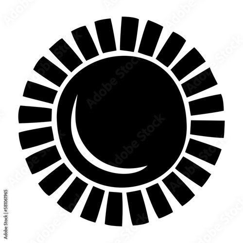 Obraz na płótnie Sun icon clipart. Vector illustration flat design. w salonie