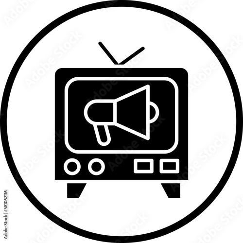 Vector Design TV Commercial Icon Style