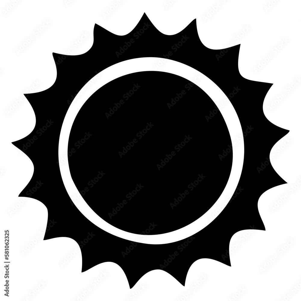 Sun icon clipart. Vector illustration flat design.