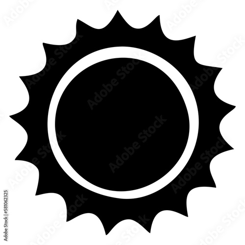 Obraz na płótnie Sun icon clipart. Vector illustration flat design. w salonie