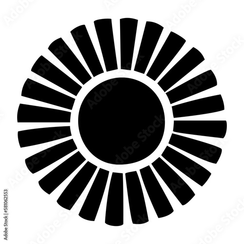 Obraz na płótnie Sun icon clipart. Vector illustration flat design. w salonie