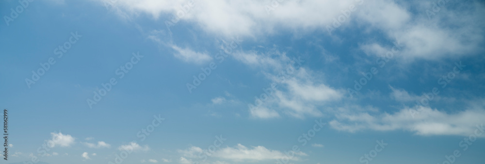 Panoramic view of blue sky and white clouds