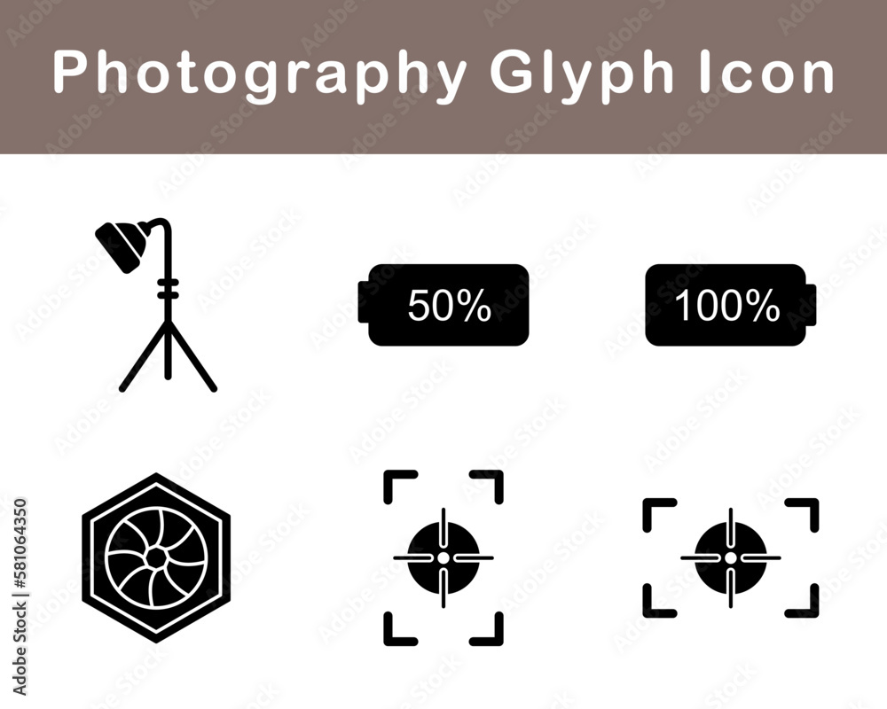 Obraz premium Photography Vector Icon Set