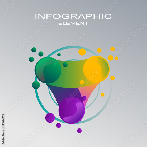 Collection of vector circle chart infographic templates for presentations, advertising, layouts, annual reports. 6 options, steps, parts.