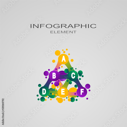 Collection of vector circle chart infographic templates for presentations, advertising, layouts, annual reports. 6 options, steps, parts.