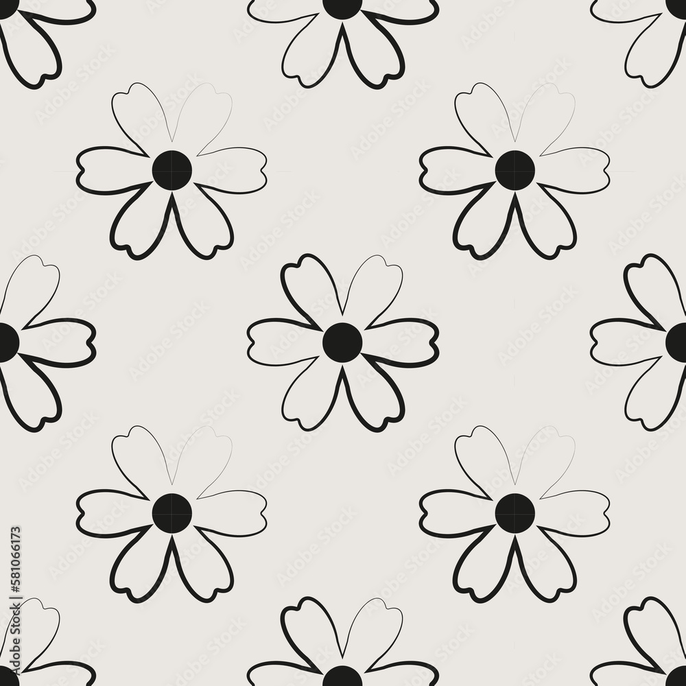 Essential floral seamless vector pattern for packaging and backgrounds.