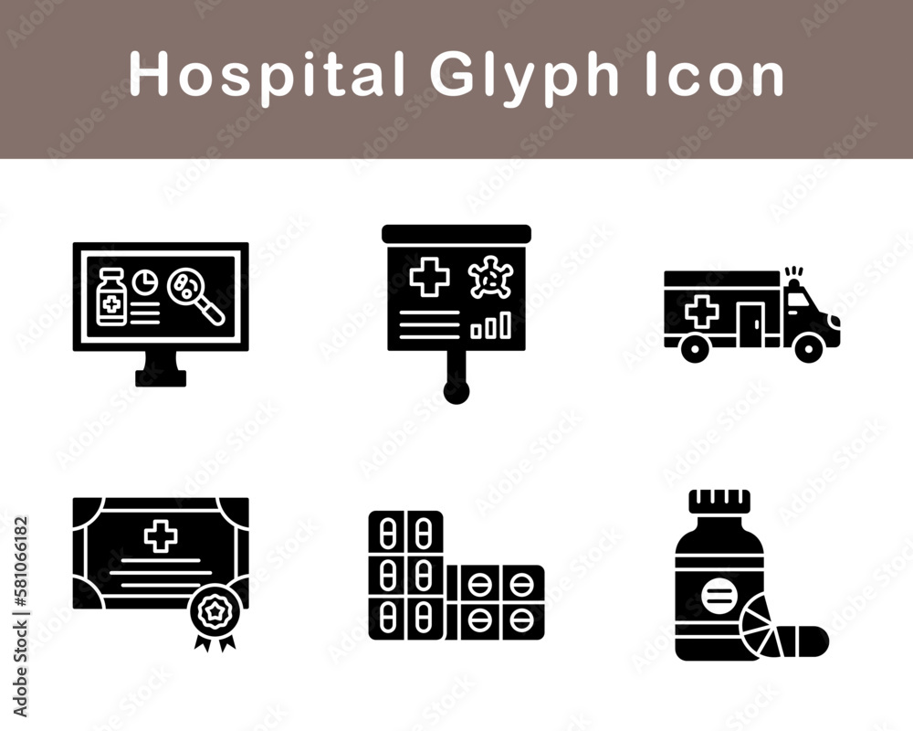 Fototapeta premium Hospital Vector Icon Set