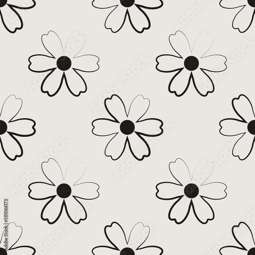 Obraz na płótnie Essential floral seamless vector pattern for packaging and backgrounds. w salonie