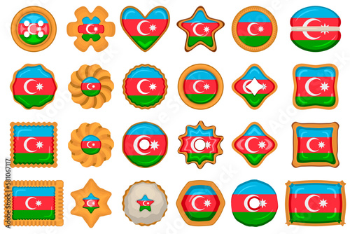 Wallpaper Mural Homemade cookie with flag country Azerbaijan in tasty biscuit Torontodigital.ca