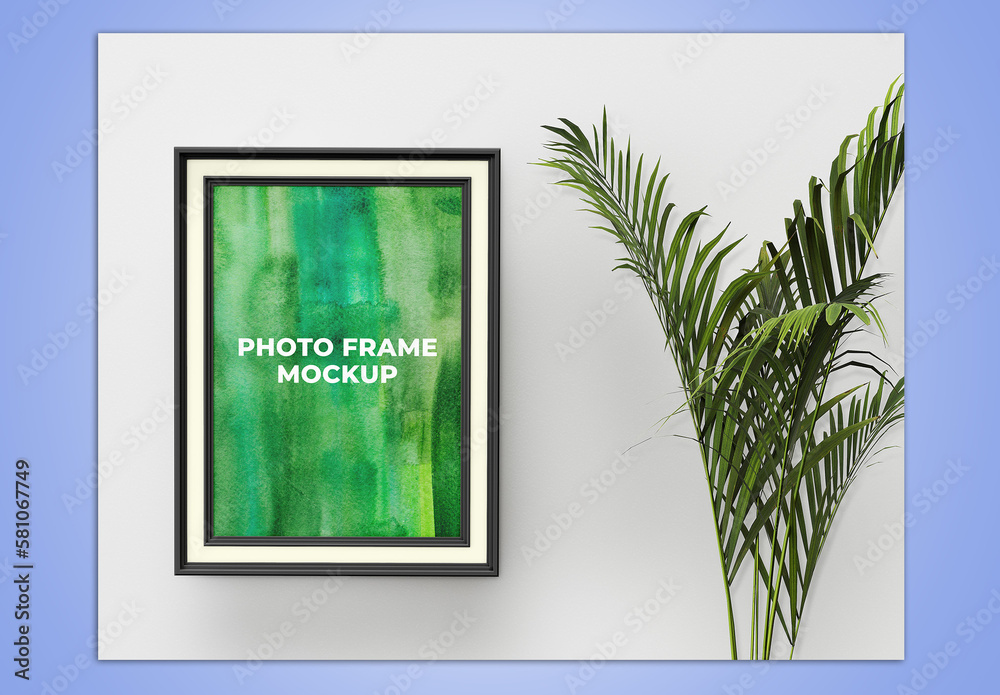 Picture Frame on the Wall Mockup Stock Template | Adobe Stock