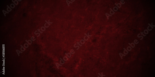 Dark red grunge textured concrete backdrop background. Panorama dark red black slate background or texture. Vector red grunge concrete texture. Stone wall background.