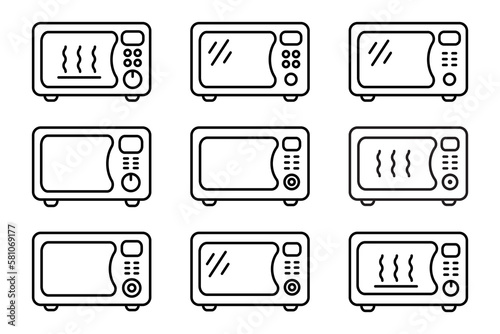 Microwave oven icon. Kitchen appliance icon. Simple microwave oven icon for templates, web design and infographics.