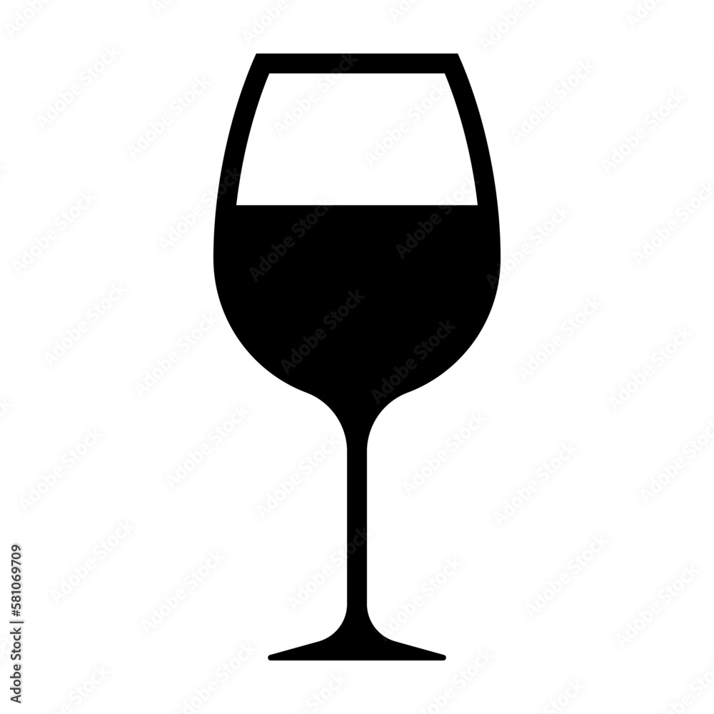 Wine glass icon isolated on white background Wine glass icon isolated on white background