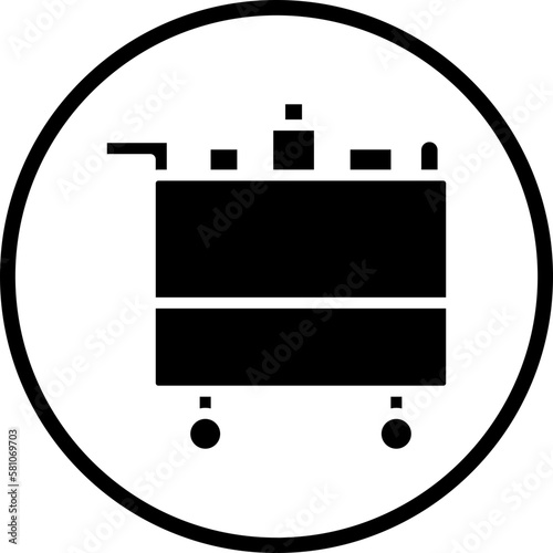 Vector Design Airplane Food Trolley Icon Style