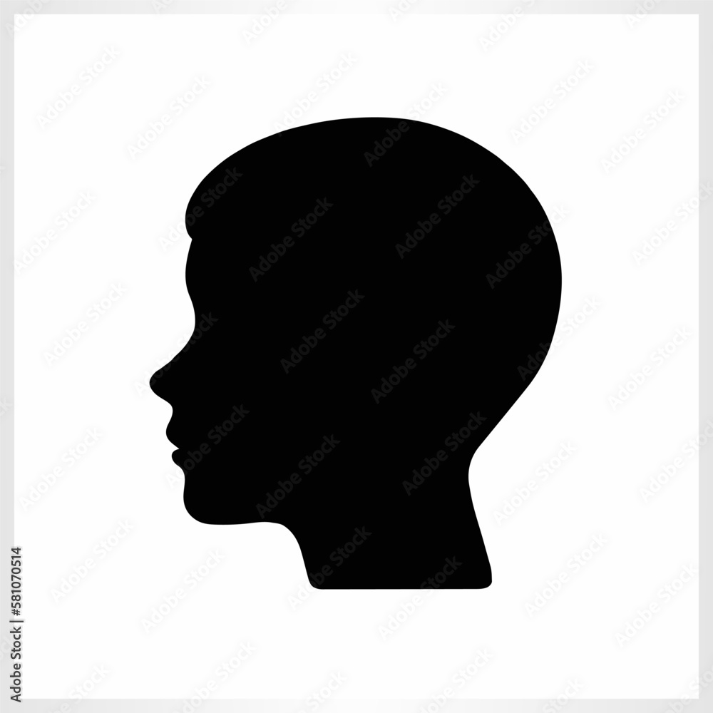 Human profile icon head