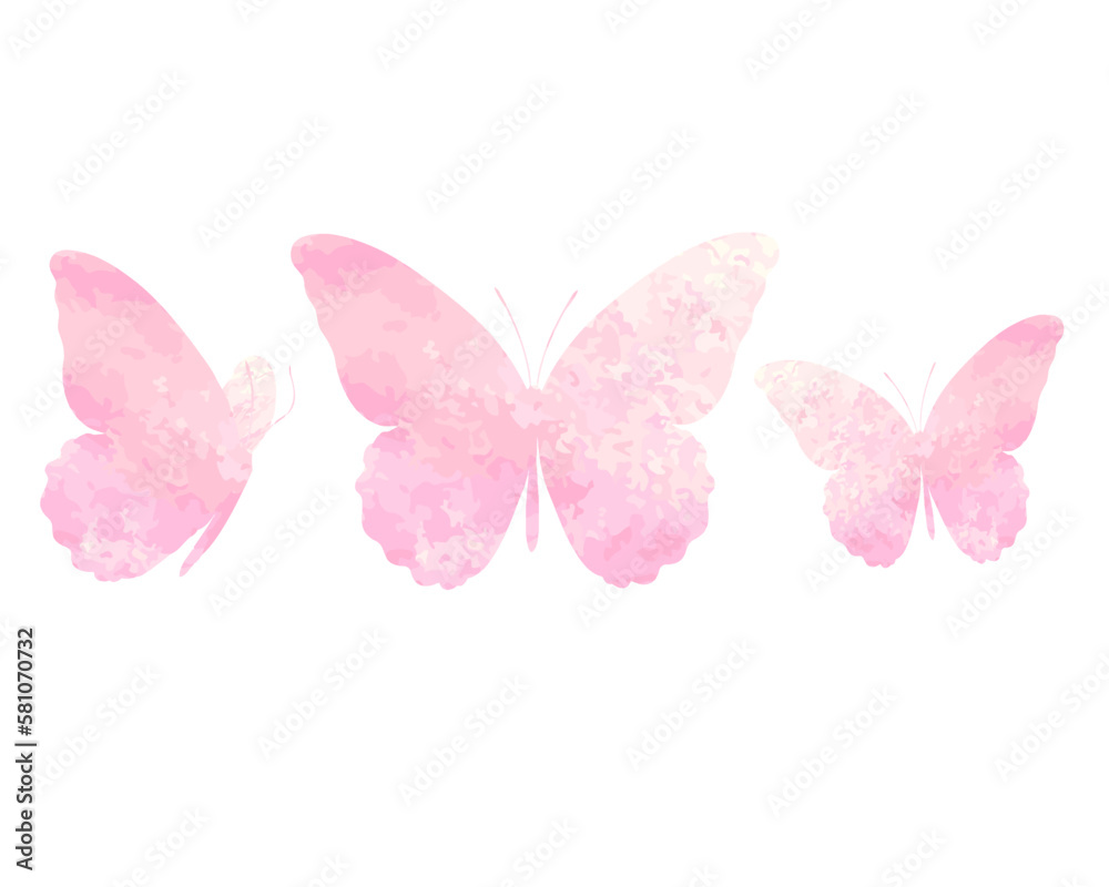 pink butterfly hand drawn design