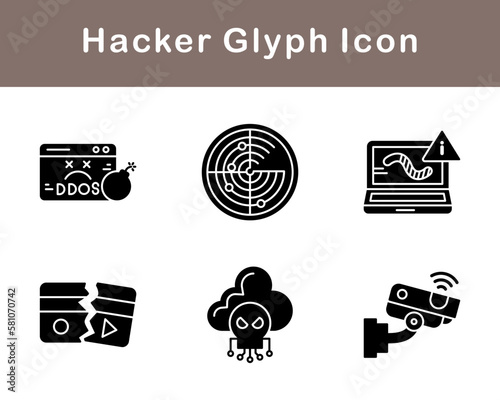 Hacker Vector Icon Set