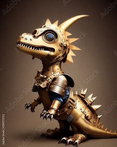 augmented dinosaur steampunk