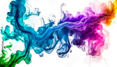 Abstract colored smoke. AI generated.