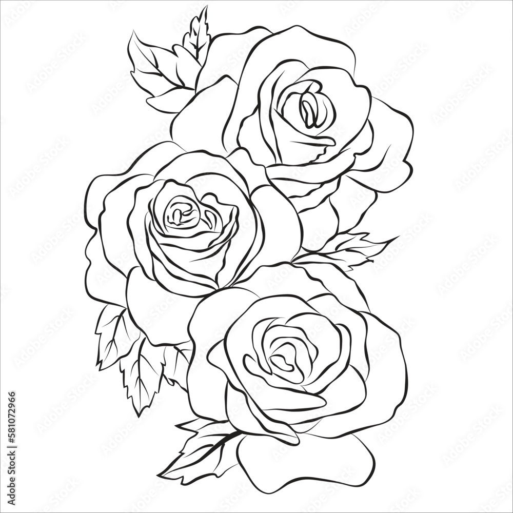 custom made wallpaper toronto digitalFree Vector line art and hand drawing flower art black and white flat design simple flower