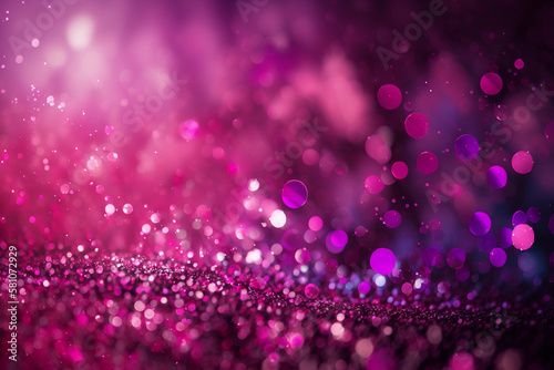 Abstract Defocused Background with Glimmering Pink Glitter, generative ai.