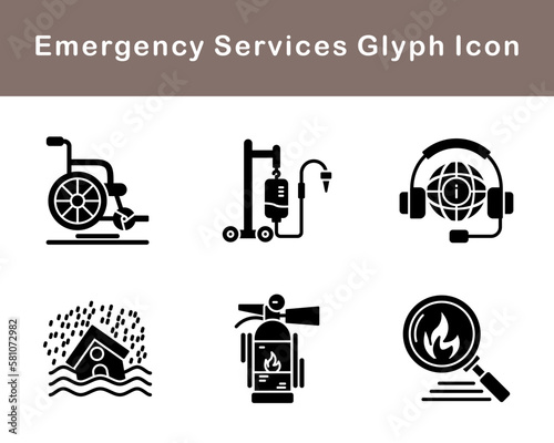 Emergency Services Vector Icon Set
