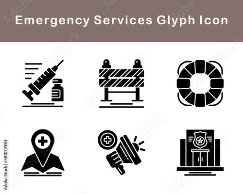 Emergency Services Vector Icon Set