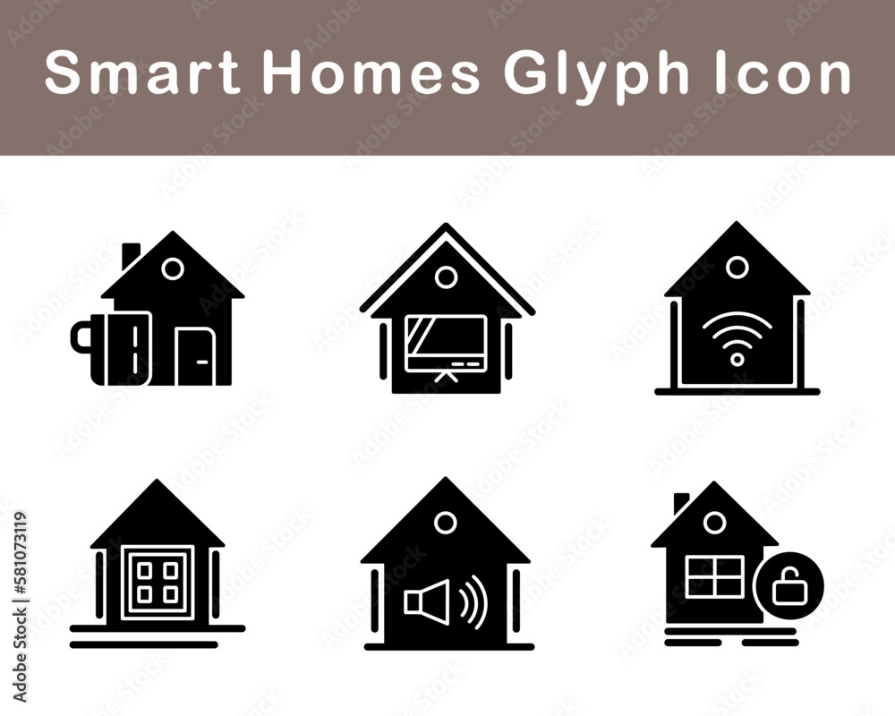 Smart Homes Vector Icon Set Smart Homes Vector Icon Set