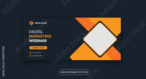 Digital Marketing Webinar facebook social media cover photo web template design