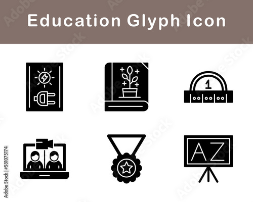 Education Vector Icon Set photo